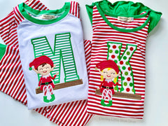 LIMITED Family Christmas Pajamas and Nightgowns - raglan striped style - infant to adult sizes