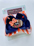 Football Hairbow in team colors - Darling Little Bow Shop