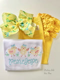 Easter chicks shirt or bodysuit for girls - Darling Little Bow Shop