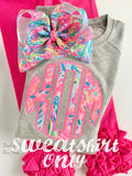 Girls Lilly print monogram Sweatshirt - Darling Little Bow Shop