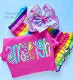 Rainbow Hairbow - choose 4-5” or 6” - Darling Little Bow Shop