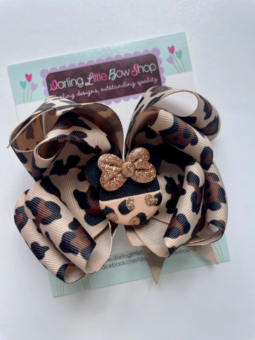 Miss Mouse Safari hairbow - Darling Little Bow Shop
