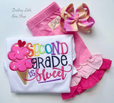 School is Sweet shirt, kindergarten, 1st grade, PreK, etc - Darling Little Bow Shop