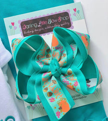 Teal Pumpkin Hairbow