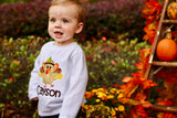 Sunflower turkey bodysuit or shirt for girls - Darling Little Bow Shop