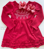 Red Valentine Dress for girls - Darling Little Bow Shop
