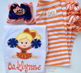 Football Hairbow in team colors - Darling Little Bow Shop
