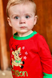 Family Christmas Pajamas - infant to adult sizes with flying reindeer - Darling Little Bow Shop