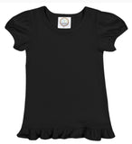 Girls Black School Shirt - Kindergarten Princess or Preschool Princess, etc - Darling Little Bow Shop