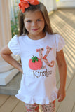 Pumpkin Vines initial shirt for girls - Darling Little Bow Shop