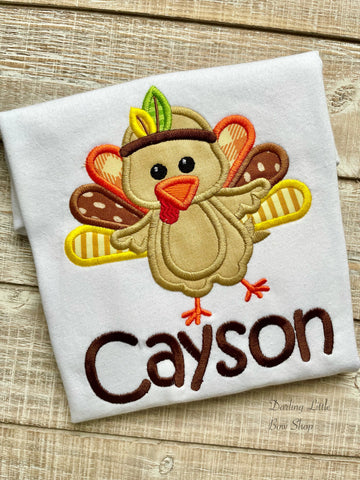 Turkey Bodysuit or Shirt for Baby Boys - Darling Little Bow Shop