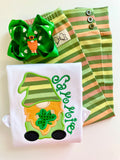 St. Patrick’s Day Gnome Shirt or bodysuit for girls - Darling Little Bow Shop