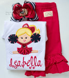 Football Hairbow in team colors - Darling Little Bow Shop