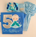 Elsa birthday shirt for girls - Darling Little Bow Shop