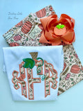 Pumpkin Vines monogram shirt for girls - Darling Little Bow Shop