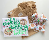 Cookie Cheer Bow, Girl Scouts ponytail cookie hairbow - Darling Little Bow Shop