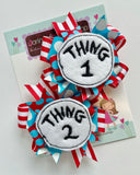 School Bows -- I love to Read bows - Thing 1 Thing 2 - Darling Little Bow Shop