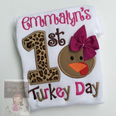 1st Thanksgiving bodysuit for baby girls