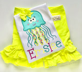 Jellyfish bodysuit, shirt or tank - Darling Little Bow Shop