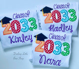 Kindergarten shirt -- for boys and girls -- Class of 2034 or CHOOSE your YEAR -- watch them grow - Darling Little Bow Shop