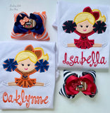 Football Hairbow in team colors - Darling Little Bow Shop