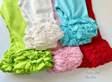 Sky Blue Ruffle Icing Capris - Darling Little Bow Shop