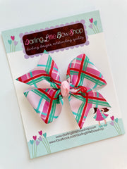 On The Go Plaid hairbow - READY TO SHIP