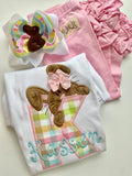 Chocolate Bunny Shirt or Bodysuit for girls - Darling Little Bow Shop
