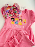 Pink Princess Ruffle Shirt or Dress - size 6m to girls 12 - Darling Little Bow Shop
