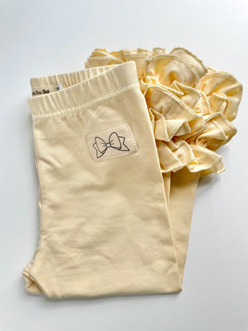 Ivory Ruffle Leggings - Cream Icings Ruffle Leggings - Darling Little Bow Shop