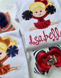 Football Hairbow in team colors - Darling Little Bow Shop