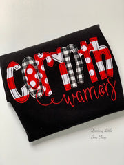 School Team black bodysuit or shirt - customize with name and colors