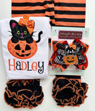 Halloween Kitty bow - Darling Little Bow Shop