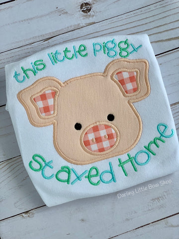This Little Piggy Stayed Home shirt for boys - Darling Little Bow Shop