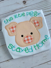This Little Piggy Stayed Home shirt for boys