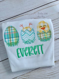 Boys Easter Chick bodysuit or shirt -- pastel plaid - Darling Little Bow Shop