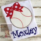 Baseball shirt or bodysuit for girls - customize with team colors - Darling Little Bow Shop