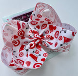 Target print hairbow - Darling Little Bow Shop