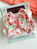 Flamingo bow, Flamingo Coral Hairbow - Darling Little Bow Shop