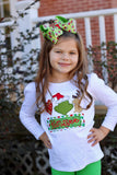 Grinch and Max ruffle shirt for girls - Darling Little Bow Shop