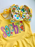 Twirly Dress for Girls with rainbow color name - Darling Little Bow Shop