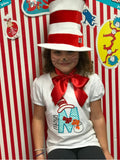 Girls Cat in the Hat Shirt - I love reading - Darling Little Bow Shop