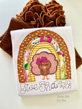 Give Thanks Turkey Rainbow bodysuit or shirt - Darling Little Bow Shop