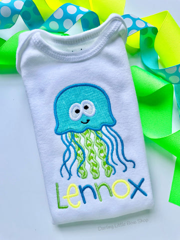 Boys Jellyfish shirt or bodysuit - Darling Little Bow Shop