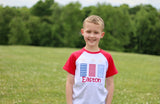 Firecracker Red Raglan Shirt for boys - Darling Little Bow Shop