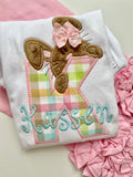 Chocolate Bunny Shirt or Bodysuit for girls - Darling Little Bow Shop