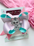 Kitten hairbow - Darling Little Bow Shop