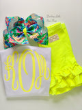 Lilly Pulitzer Seas The Day bow in vibrant colors 4-5" or 7" - Darling Little Bow Shop
