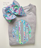 Lilly print Catch The Wave monogram sweatshirt - Darling Little Bow Shop