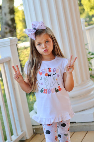 Let’s Go Ghouls ghost shirt for girls - Darling Little Bow Shop